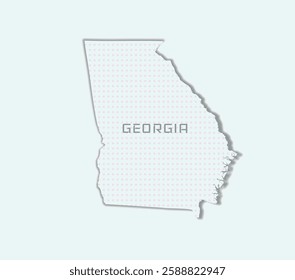 Sleek and elegant Georgia state map with a stylish design. Perfect for digital projects, infographics, and branding materials.	