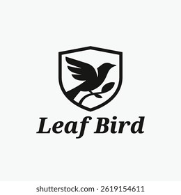 A sleek and elegant logo featuring a bird in flight with a leaf, symbolizing nature, growth, and harmony. Ideal for eco-friendly, organic, and nature-inspired brands.