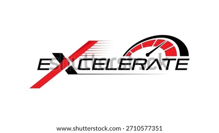 A sleek and energetic Accelerate logo featuring bold racing lines and a speedometer graphic.