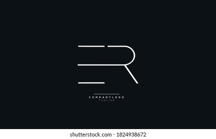 Sleek ER Letter Business Logo Design Alphabet Icon Vector Monogram