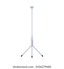 Sleek, extendable monopod with tripod base in a simple vector illustration, suitable for camera support systems