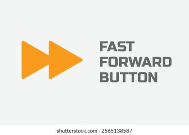 A sleek fast-forward button icon. Designed with minimalistic and modern aesthetics. Fast-Forward Icon