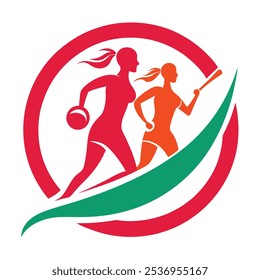 Un elegante logotipo femenino de baloncesto con una silueta dinámica y potente de un jugador en movimiento. Las líneas atrevidas enfatizan el atletismo, con un diseño moderno y minimalista que destaca la fuerza y la energía.