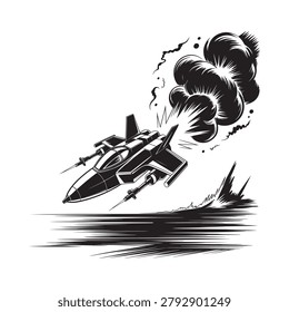 A sleek fighter jet breaks the sound barrier leaving a vapor trail