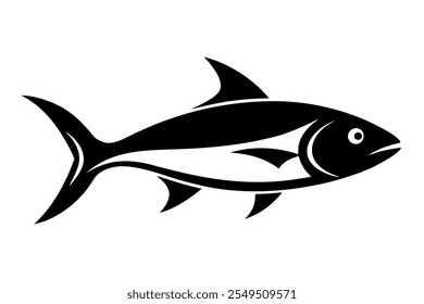 Sleek Fish Silhouette Vector Illustration