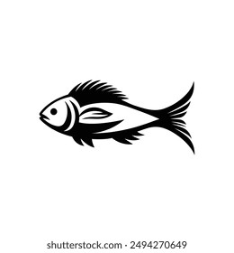 Sleek Fish Vector Design Silhouette 