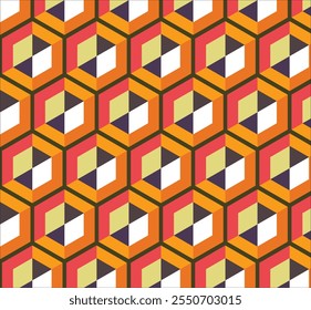 A sleek, flat isometric pattern featuring clean geometric shapes in harmonious tones. Its depth and precision evoke modern design, ideal for tech, branding, or digital creativity themes