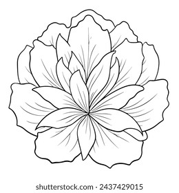 Sleek flower outline icon in scalable vector format for easy use.