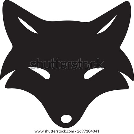 Sleek fox head emblem for modern branding projects or graphic designs that require a touch of wilderness charm