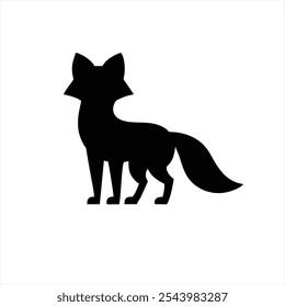 Sleek fox silhouette with sharp features