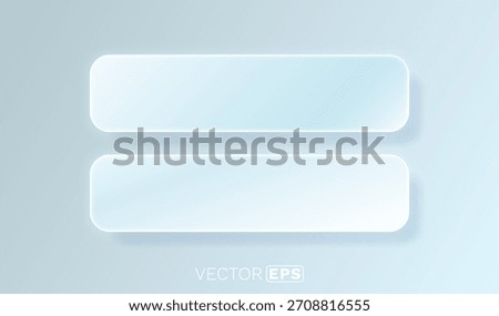 Sleek frame UI elements on a light blue background, perfect for modern web and app design. Vector illustration