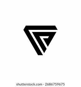 Un elegante y futurista logotipo de monograma CP que simboliza la innovación y la sofisticación, perfecto para empresas tecnológicas emergentes, empresas de IA o estudios de diseño digital.