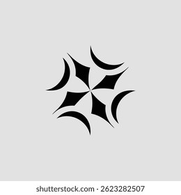 Sleek Futuristic Spa Logo Design with Abstract Minimal Symbol