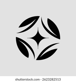 Sleek Futuristic Spa Logo Design with Abstract Minimal Symbol