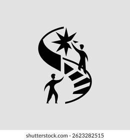 Sleek Futuristic Spa Logo Design with Abstract Minimal Symbol