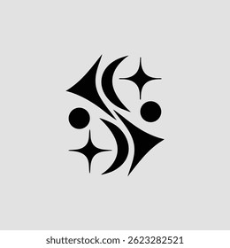 Sleek Futuristic Spa Logo Design with Abstract Minimal Symbol