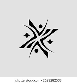 Sleek Futuristic Spa Logo Design with Abstract Minimal Symbol