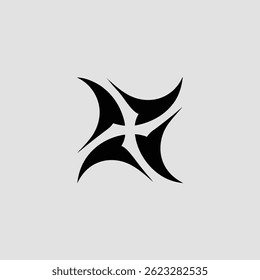 Sleek Futuristic Spa Logo Design with Abstract Minimal Symbol