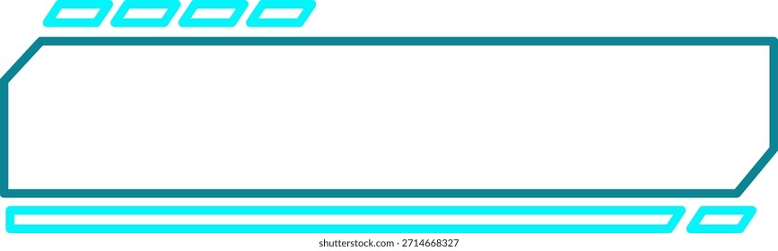 Sleek futuristic user interface bar with rectangular shape and minimal digital elements.