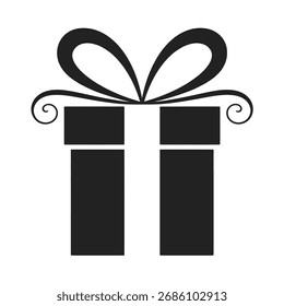 Una elegante silueta de caja de regalo, ideal para varios proyectos con un fondo transparente.