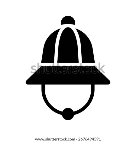 Sleek glyph style icon of worn archaeologist hat