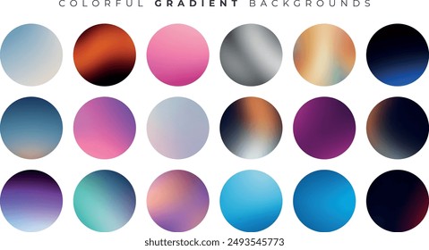 Sleek Gradient Background Set for Mobile Applications in Vector EPS format