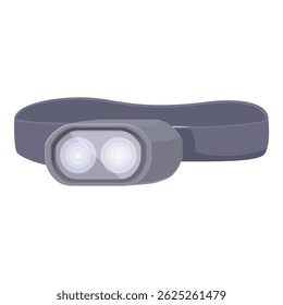 Farol cinzento e elegante com feixes duplos, retratado em um estilo vetor simples, isolado no fundo branco