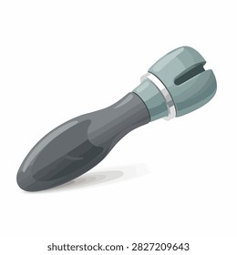 Sleek gray kitchen tool with a sharp metal blade for peeling fruits and vegetables