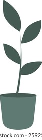 Sleek Green Plant Illustration Calm