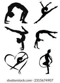 Sleek Gymnastics SVG Icons Set svg