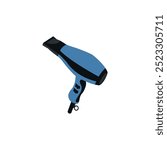 Sleek Hair Dryer Vector for Salon Professionals. Hair Dryer Icon for Beauty Experts. Electric Blow Dryer Illustration for Hairstylists. Barber