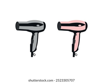 Sleek Hair Dryer Vector for Salon Professionals. Hair Dryer Icon for Beauty Experts. Electric Blow Dryer Illustration for Hairstylists. Barber's Choice. Hair Care Revolution. Salon-Grade Tool.