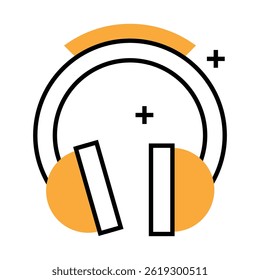 Sleek headphone illustration ideal for podcasts, music apps, audio branding, and sound design-related creative projects.
