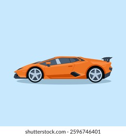 A sleek and high-performance sports car, isolated on a plain background, designed for speed, agility, and luxury driving experiences.
