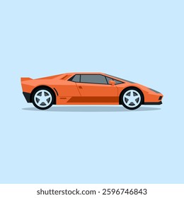 A sleek and high-performance sports car, isolated on a plain background, designed for speed, agility, and luxury driving experiences.