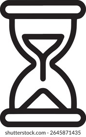 Sleek Hourglass Icon Representing Time Management and Deadlines with a Modern Minimalist Design Perfect for User Interface Elements