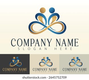 Un elegante logotipo infinito creado para la marca empresarial moderna.