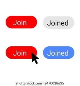 A sleek and inviting join button design, perfect for content creators and users to encourage memberships and community participation effortlessly