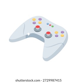 Elegante icono de estilo isométrico del gamepad de la consola