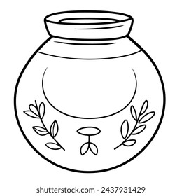 Sleek jar outline icon in scalable vector format for easy use.