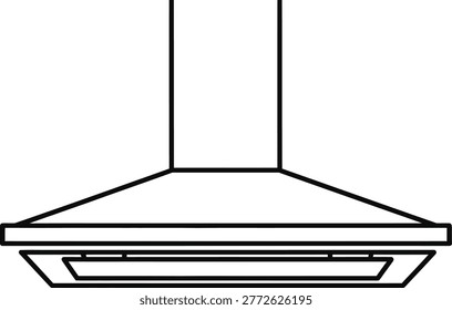Sleek kitchen range hood appliance
