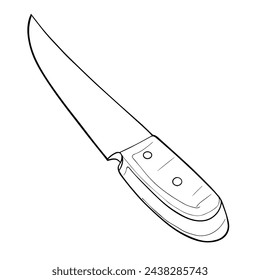 Sleek knife outline icon in scalable vector format.