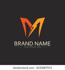 Sleek Letter M Logo for Automotive Brands, Car Repair Services, and Racing-Related Business Identity