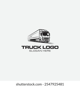 Sleek Logistics Truck Logo Illustration