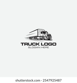 Sleek Logistics Truck Logo Illustration