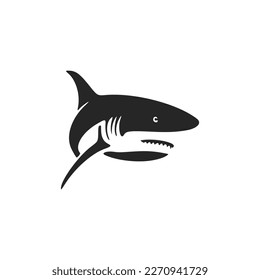 A sleek logo of black and white shark for your brand.
