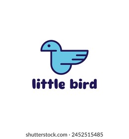 A sleek logo design showcasing a tiny bird, representing grace and sophistication.