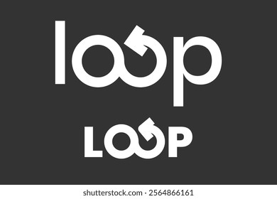 A sleek loop logomark with play, pause, stop, rewind, and fast-forward icons. Minimalistic, modern, and versatile, perfect for media and technology branding with bold lines and vibrant colors