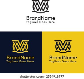 Sleek M and V line art logo design with minimalist elegance, showcasing clean, interconnected lines. Ideal for modern brands seeking a refined and sophisticated identity.