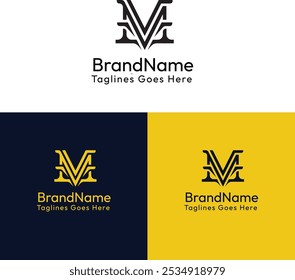 Sleek M and V line art logo design with minimalist elegance, showcasing clean, interconnected lines. Ideal for modern brands seeking a refined and sophisticated identity.